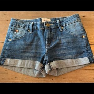 Hudson Girls Collin Roll Cuff Denim Jean Shorts